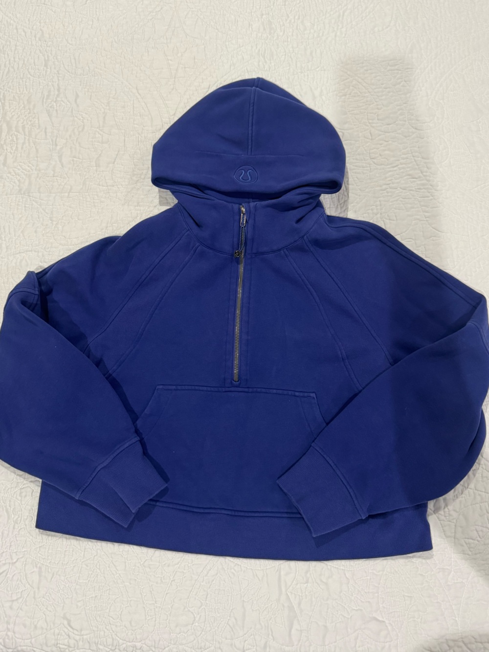 lululemon athletica Womens Royal Blue Half-Zip Hoodie